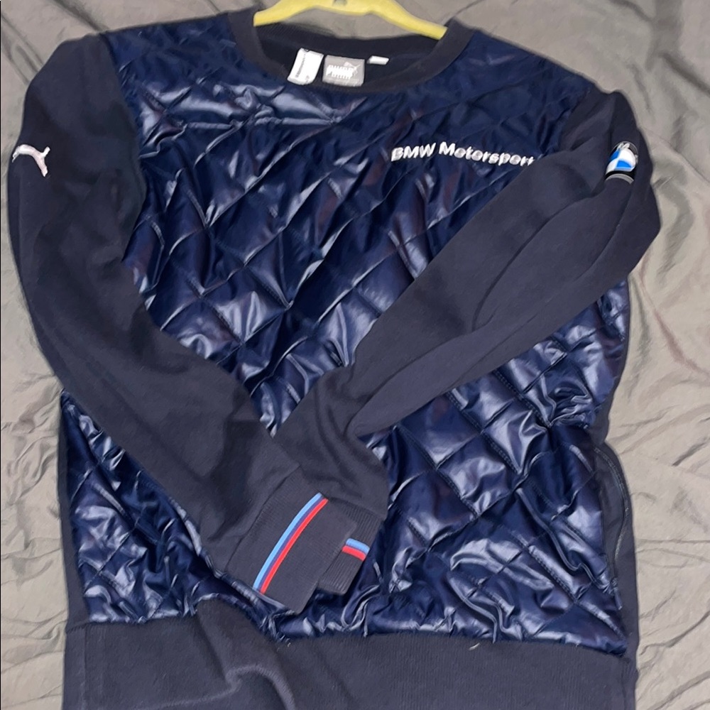 Puma BMW Motorsport Quilted Sweatshirt - Navy